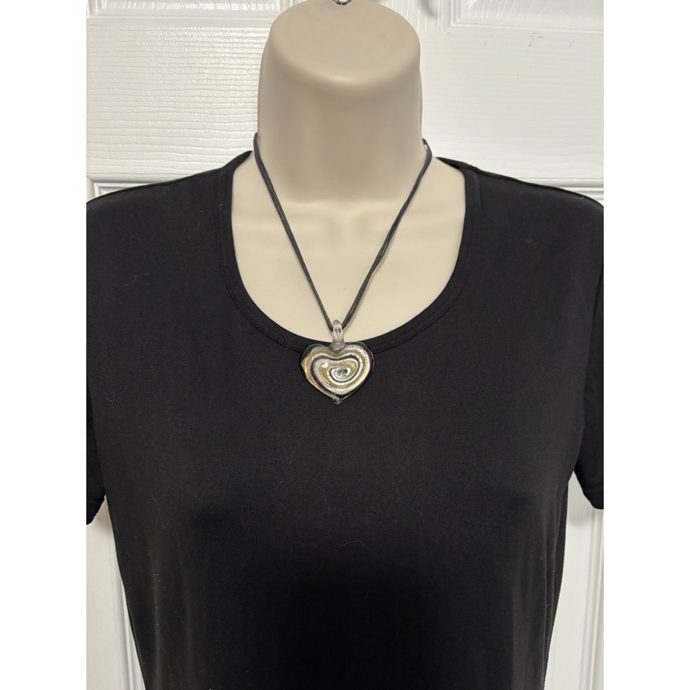 Women's Heart Glass Pendant Necklace Y2K 90's Statement Streetwear Urban BOHO